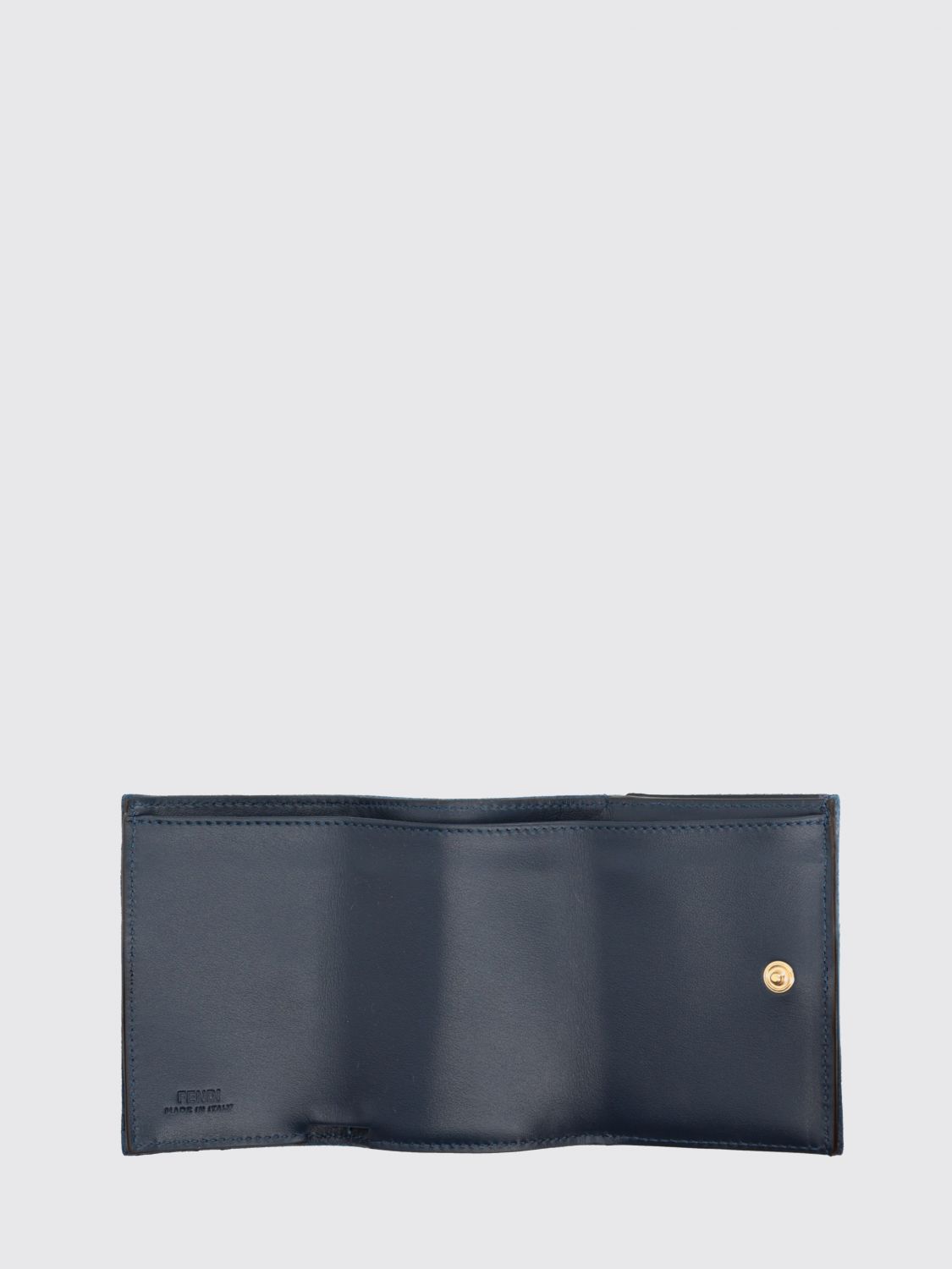 bifold wallet in velvet with all-over ff jacquard motif