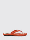 leather thong sandals with metal logo and iconic gommini