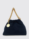 faux suede mini bag with chain handle and charm