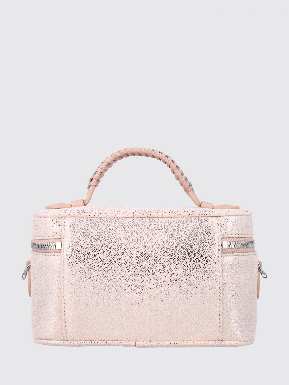 mini falabella vanity bag in eco alter mat with woven handle