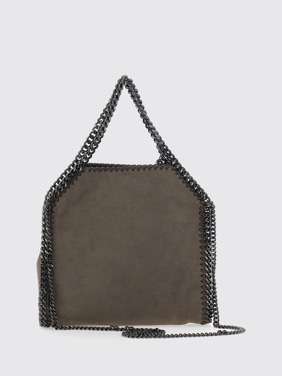small falabella handbag in alter mat with chain trim