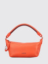 lambskin nappa shoulder bag with woven handle