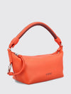 lambskin nappa shoulder bag with woven handle