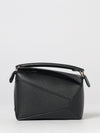 puzzle mini handbag in grained calfskin with shoulder strap