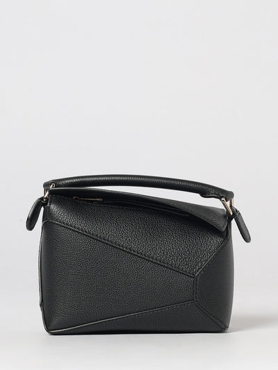puzzle mini handbag in grained calfskin with shoulder strap