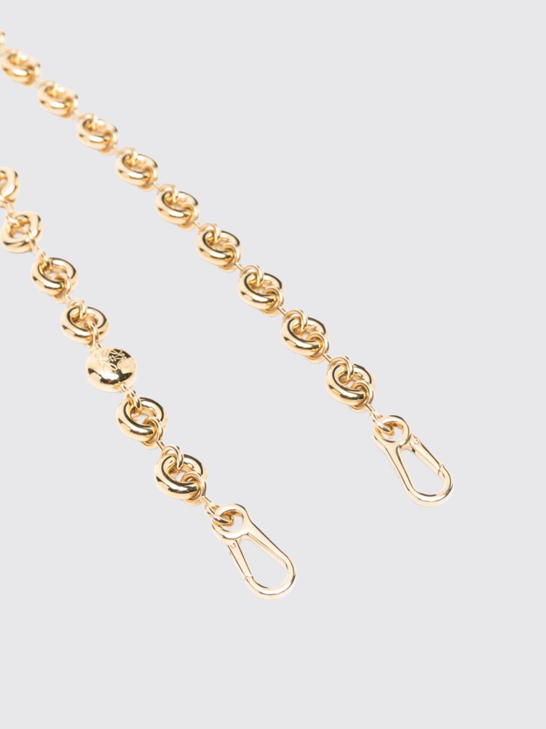 chain shoulder strap in chromed metal with snap hooks