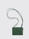 crossbody document holder in woven nappa lambskin