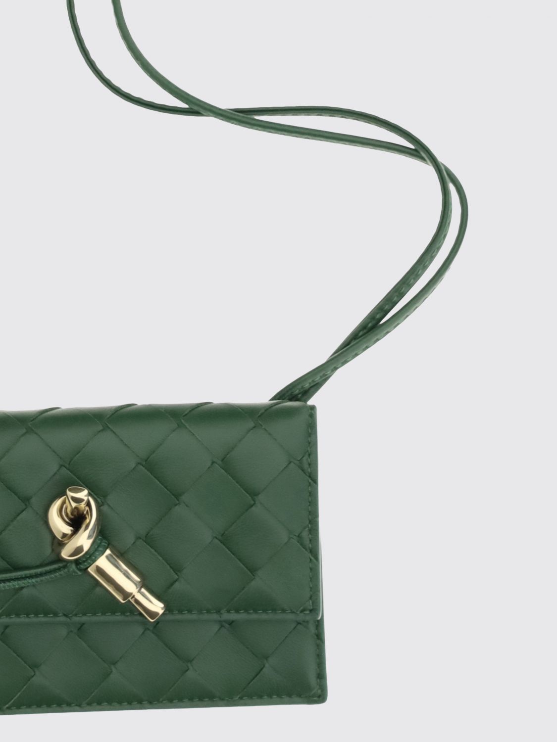 crossbody document holder in woven nappa lambskin