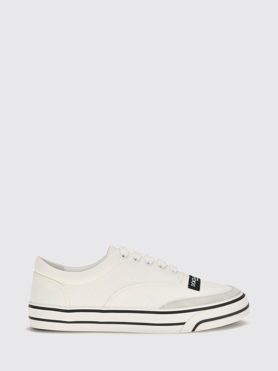dg sailing low-top sneakers in leather and cotton canvas