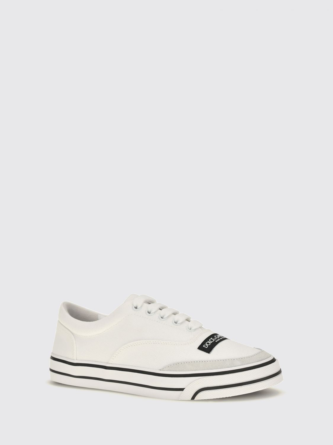 dg sailing low-top sneakers in leather and cotton canvas