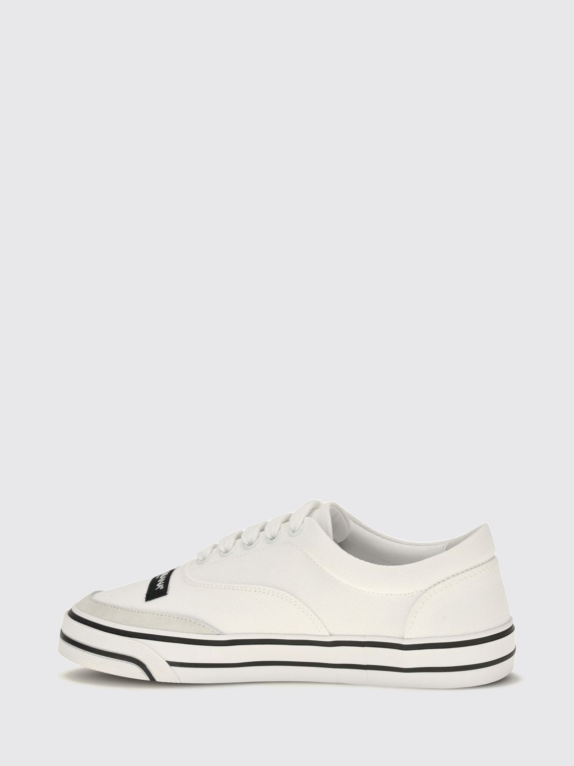 dg sailing low-top sneakers in leather and cotton canvas