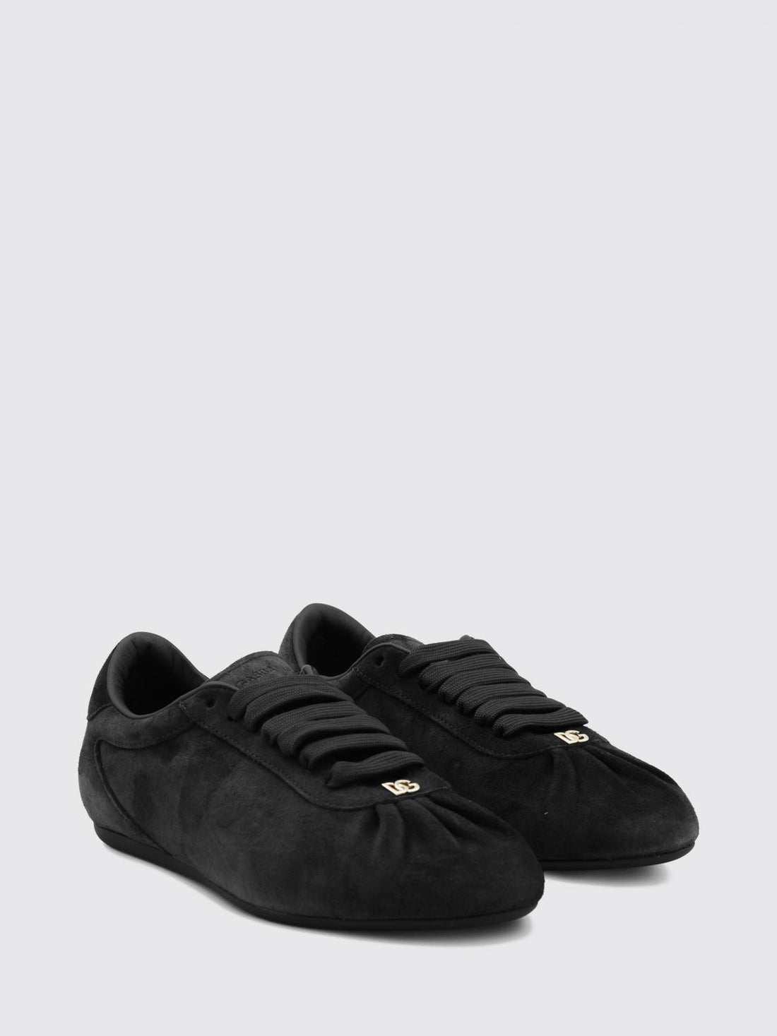 DOLCE &amp; GABBANA 36 suede low-top sneakers with embossed logo