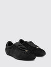 suede low-top sneakers with embossed logo