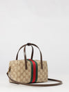 gg supreme fabric mini handbag with double leather handle