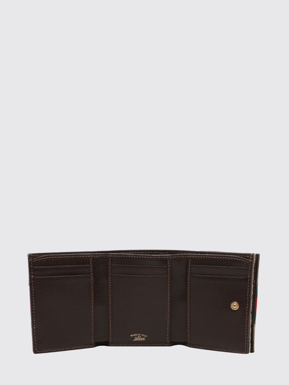 GUCCI OS horsebit web trifold wallet in gg supreme fabric