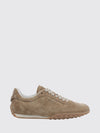 low-top suede sneakers with iconic rubber pebble sole