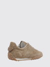 low-top suede sneakers with iconic rubber pebble sole