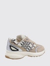 eclipse suede and fabric check low-top sneakers