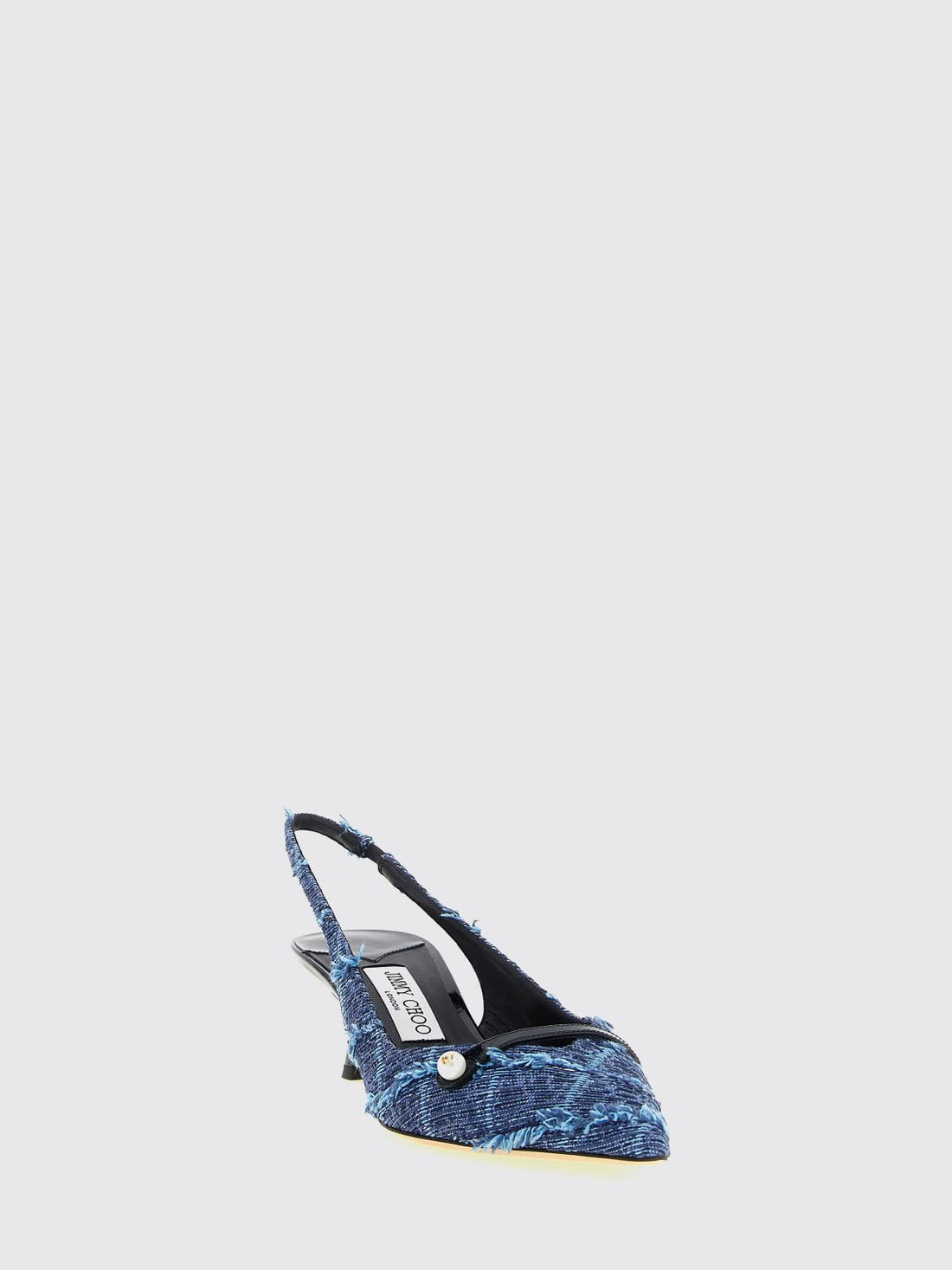 JIMMY CHOO 36 amita tartan fabric slingback court shoes with low heel and almond toe