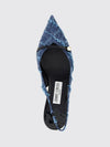 amita tartan fabric slingback court shoes with low heel and almond toe