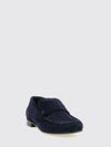 ellis suede penny loafers with metallic monogram hardware