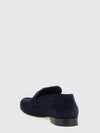 ellis suede penny loafers with metallic monogram hardware