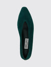 margot suede almond-toe ballet flats with a leather sole