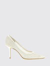 love 85 bridal pumps in glitter fabric with embroidery