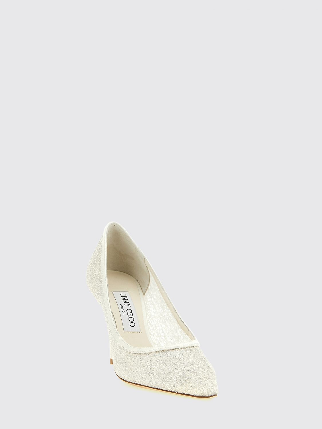 love 85 bridal pumps in glitter fabric with embroidery