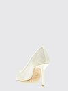 love 85 bridal pumps in glitter fabric with embroidery