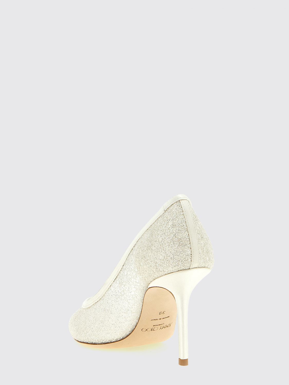 love 85 bridal pumps in glitter fabric with embroidery