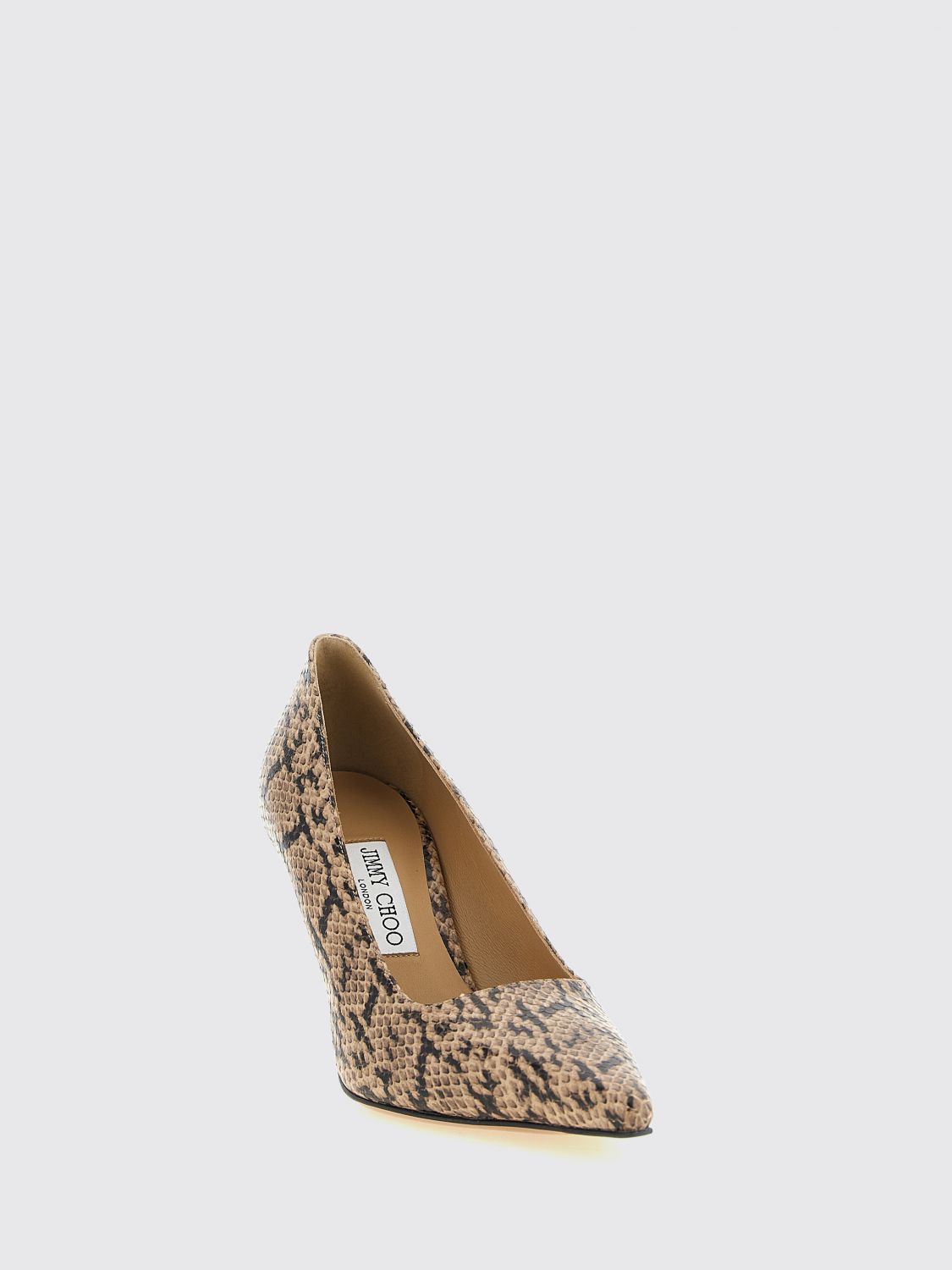 ixia 80 python-print leather pumps with a teardrop heel