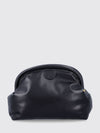 falabella faux leather hand clutch with chain strap