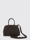 medium hug grained calf leather tote bag with shoulder strap