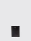 bifold wallet in grain de poudre leather with laminated logo