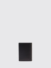 bifold wallet in grain de poudre leather with laminated logo