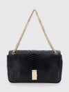 python print calfskin shoulder bag with monogram