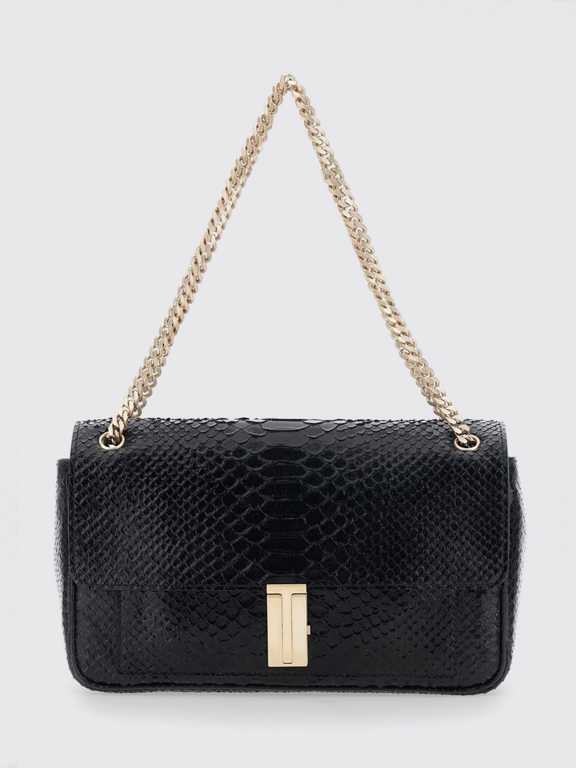 python print calfskin shoulder bag with monogram