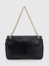 python print calfskin shoulder bag with monogram