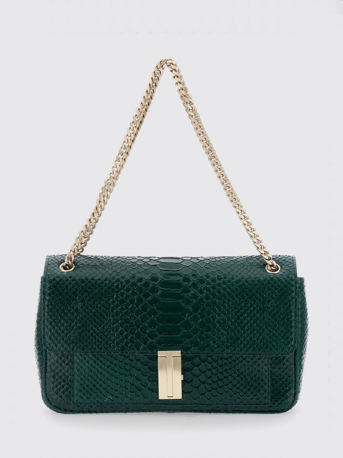python print calfskin shoulder bag with monogram