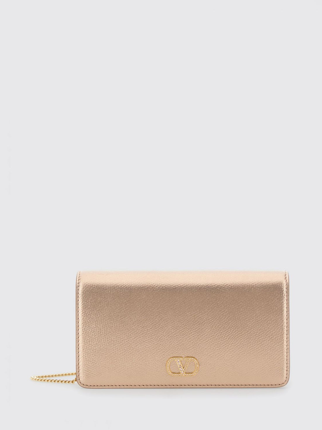 VALENTINO GARAVANI OS vlogo signature leather mini bag with rhinestones