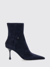 suede ankle boots with a teardrop high heel