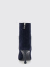suede ankle boots with a teardrop high heel