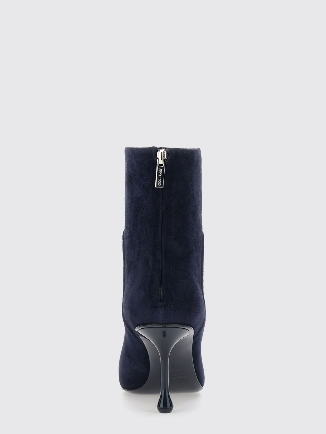 suede ankle boots with a teardrop high heel