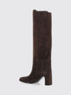 caly suede knee-high boots with square heel