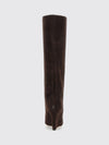 blake suede knee-high wedge boots with high heel