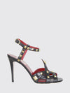 studdy high-heeled sandals in leather with studs