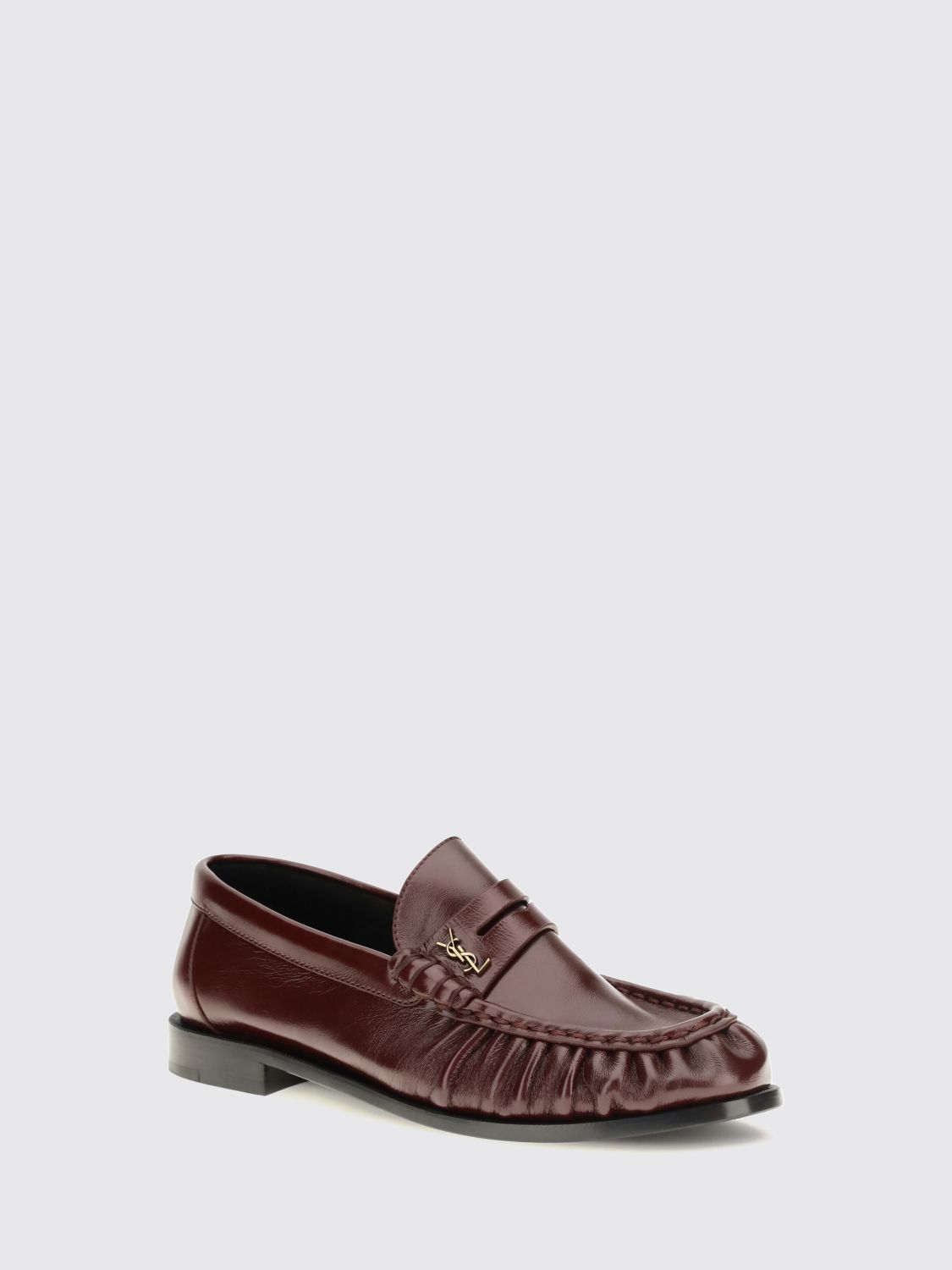 le loafer penny loafers in leather with ysl monogram