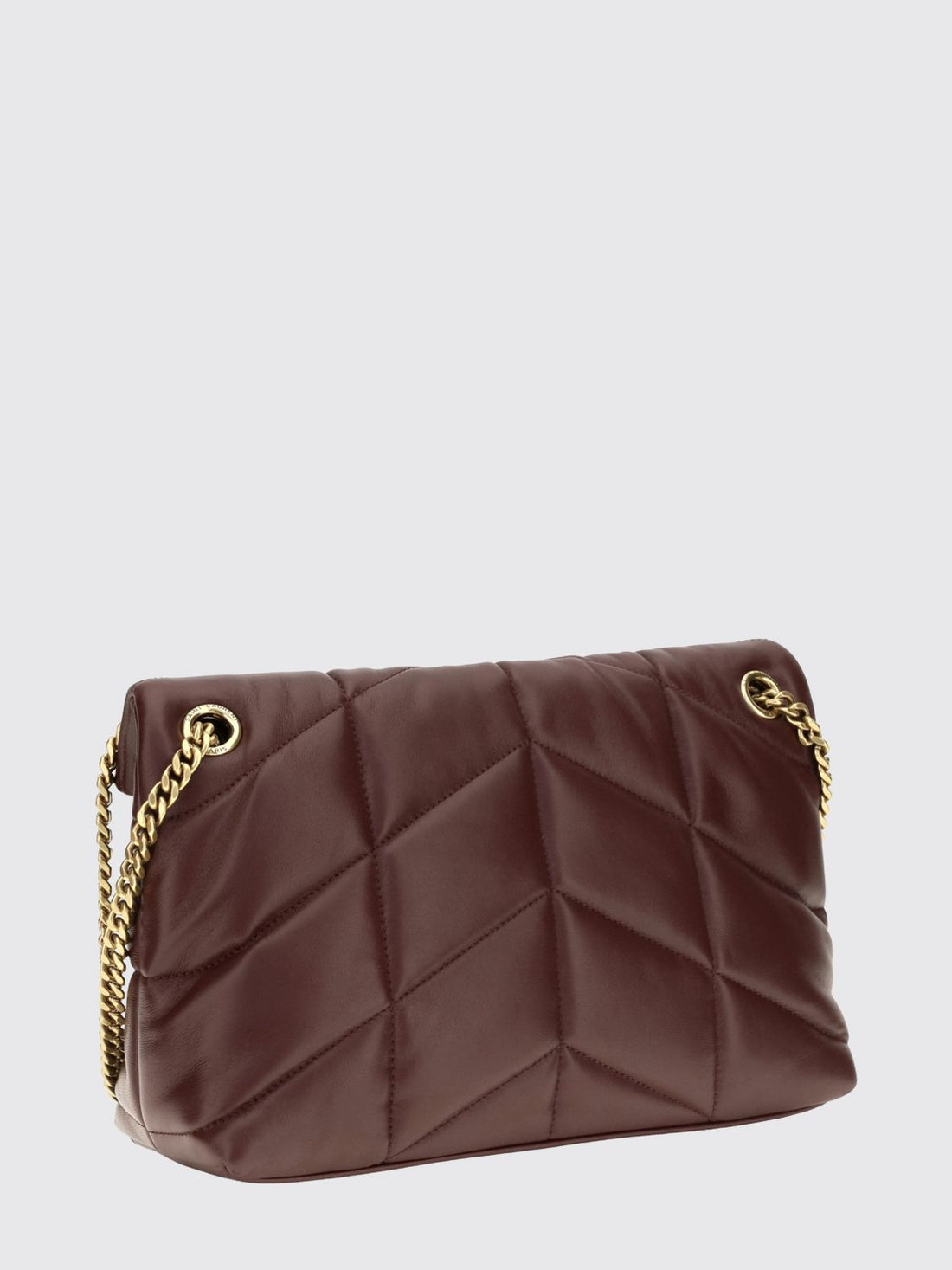 SAINT LAURENT OS puffer matelassé leather shoulder bag with ysl monogram