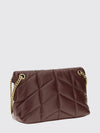 puffer matelassé leather shoulder bag with ysl monogram